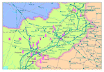 "Карта Газовая промышленность государств Евразии." (Масштаб 1 : 5 млн.)