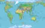 "Физическая карта мира." (Масштаб 1 : 9,4 млн.)