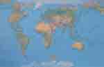 "Рельефная физическая карта мира." (Масштаб 1 : 14,4 млн.)